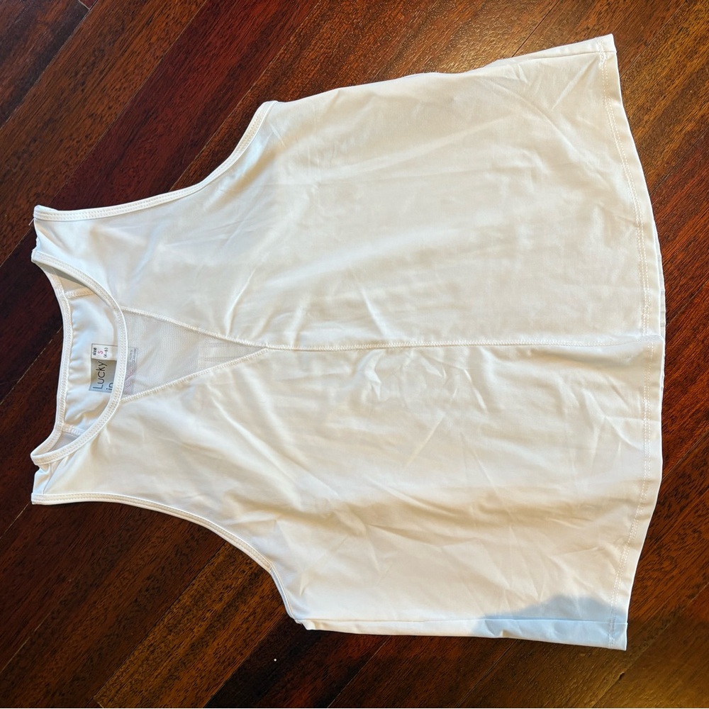 Lucky in Love White Tank Top